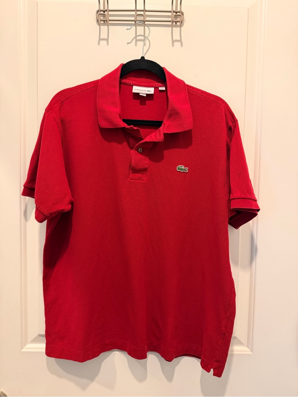 Lacoste Classic Fit Polo Shirt Size US XL Red Short Sleeve